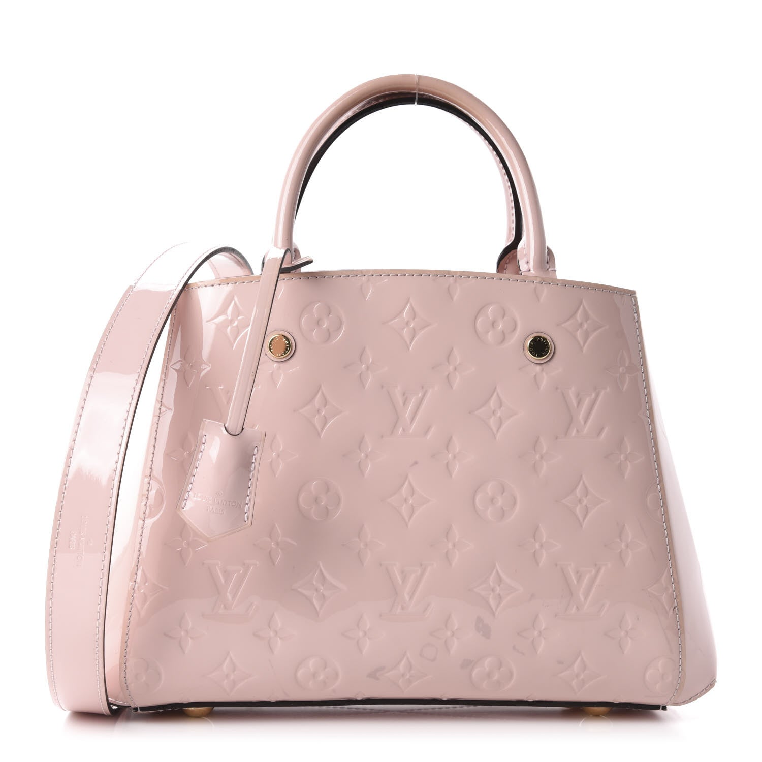 Louis Vuitton Vernis Montaigne BB Rose Ballerine 1 of 14