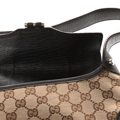 Gucci Monogram Web Shoulder Bag Dark Brown 10 of 12