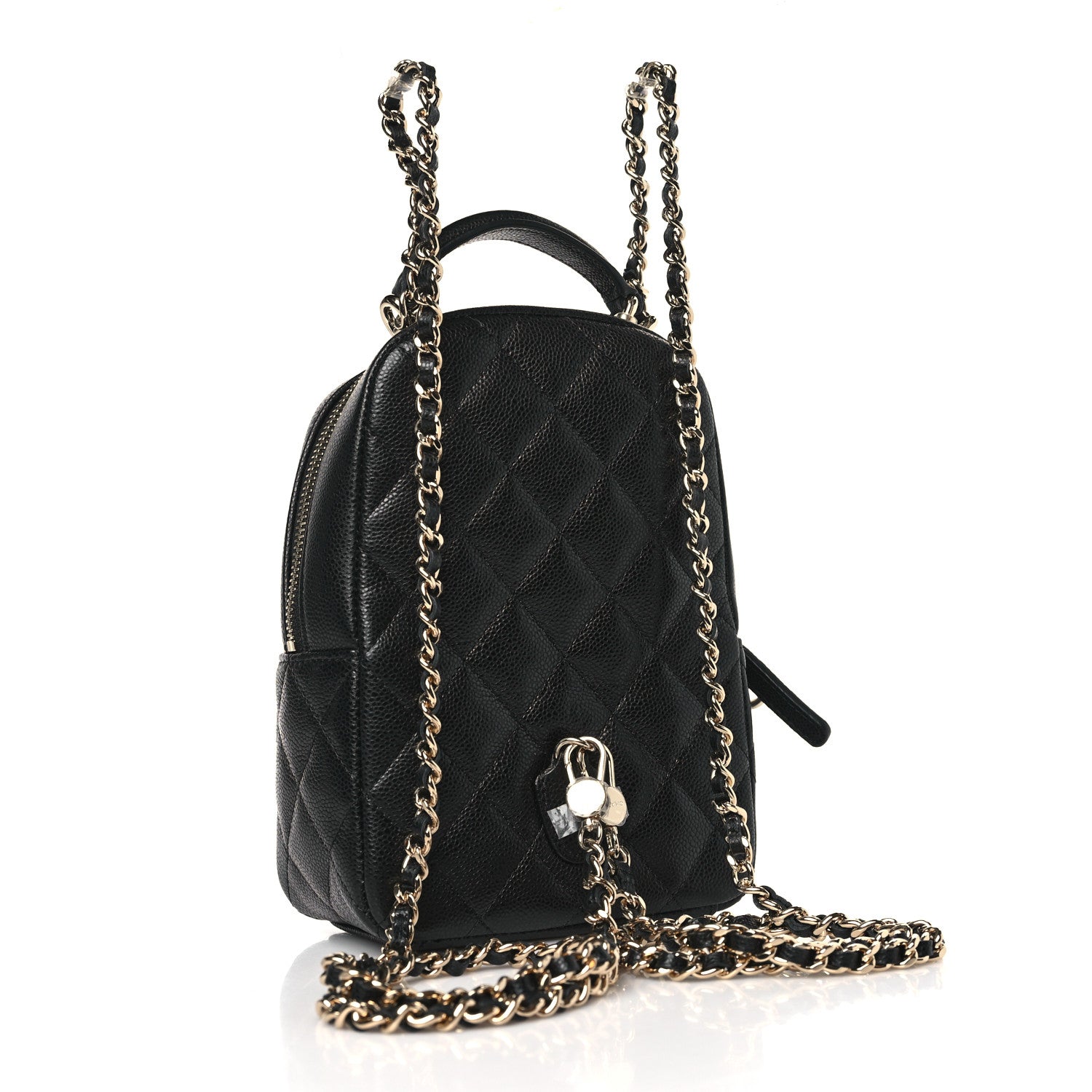 Chanel Caviar Quilted CC Mini Classic Backpack Black 3 of 10