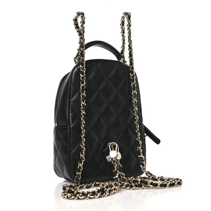 Chanel Caviar Quilted CC Mini Classic Backpack Black 3 of 10