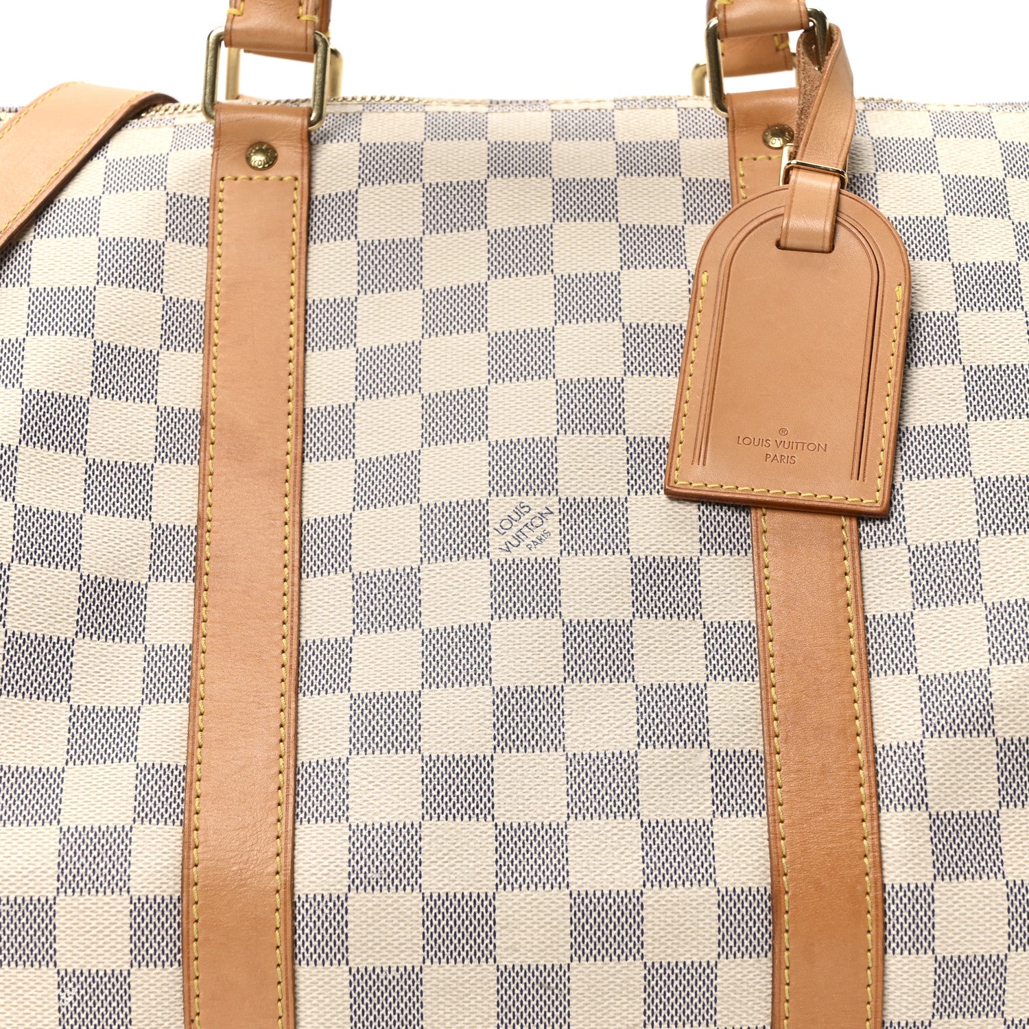 Louis Vuitton Damier Azur Keepall Bandouliere 55 7 of 10