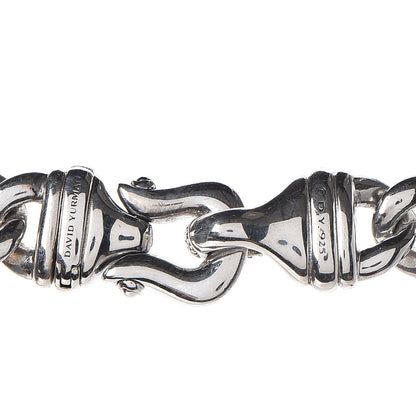 David Yurman Sterling Silver Diamond Buckle Chain Necklace 5 of 6