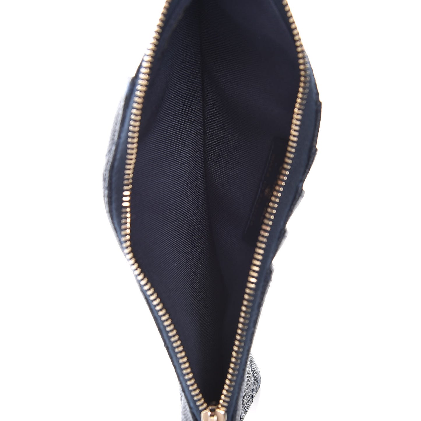 Caviar Quilted Classic Flat Wallet Pouch Navy