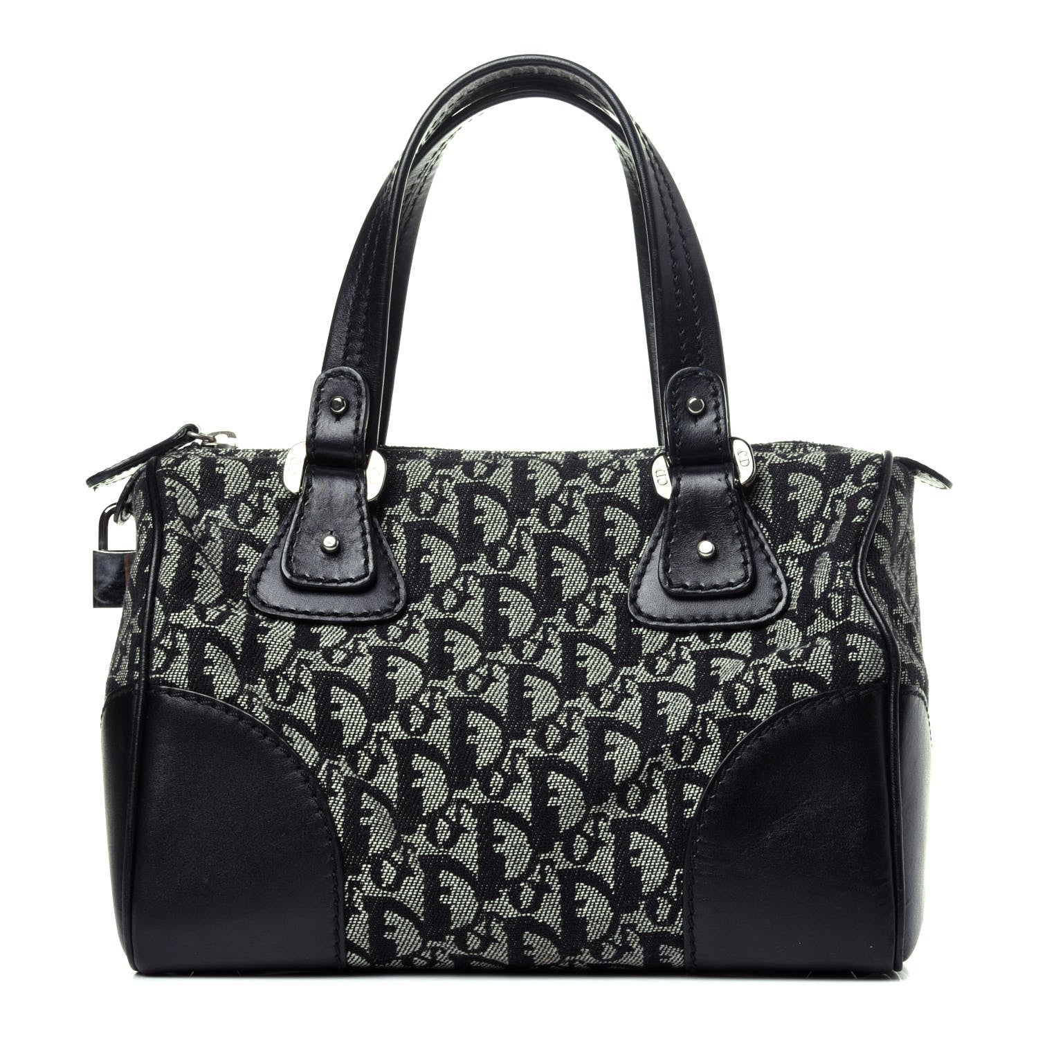 Christian Dior Monogram Boston Black 1 of 12
