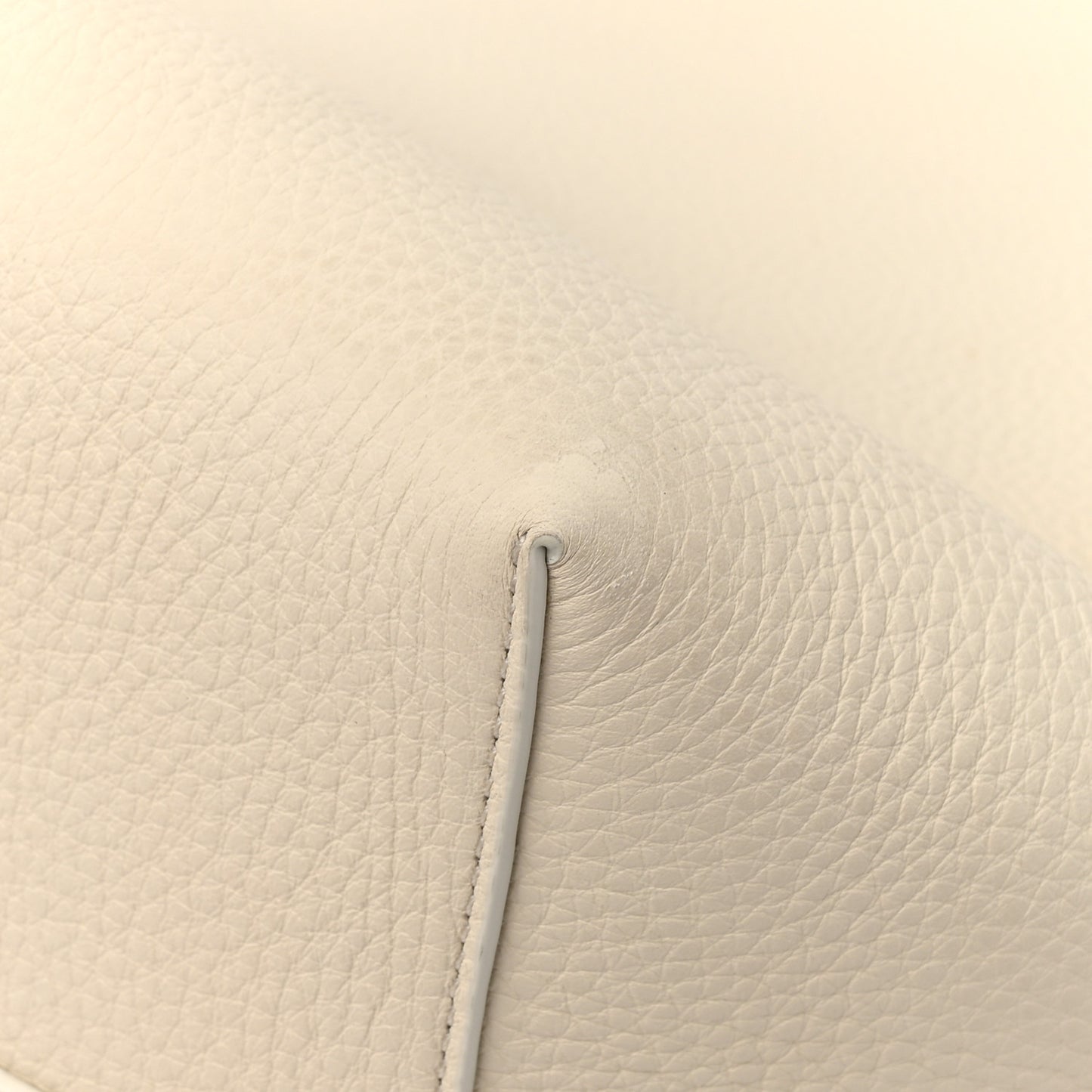 Grained Calfskin Medium N/S Park Tote Ivory