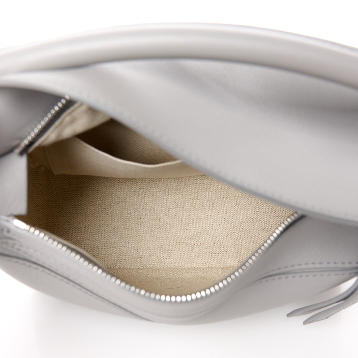Calfskin Small Puzzle Bag Pearl Grey