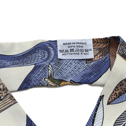 Hermes Silk Tree Of Song Twilly Creme Mauve Ocre 3 of 4