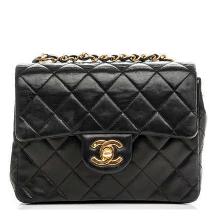 Chanel Lambskin Quilted Mini Square Flap Black 1 of 7