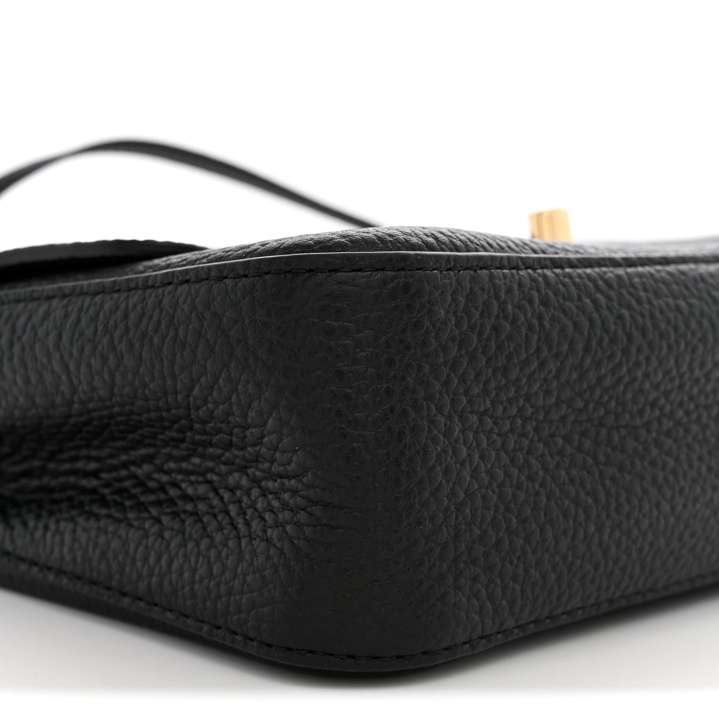 Grained Calfskin Mini Souplissimo Maxi Flap Black