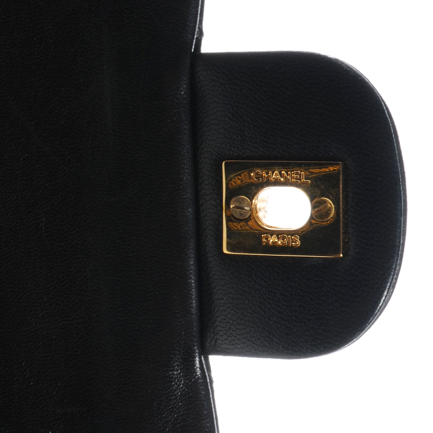 Lambskin Medium Double Flap Black