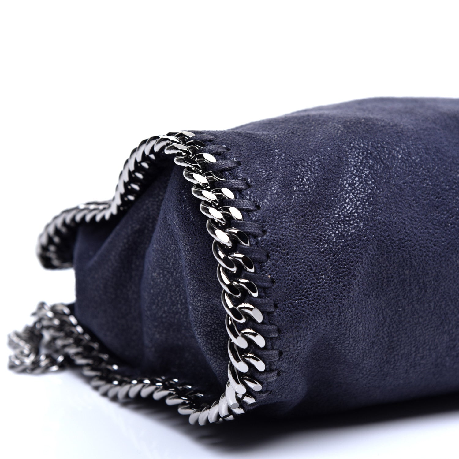 Stella McCartney Shaggy Deer Mini Falabella Fold Over Tote Navy 6 of 10