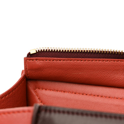 Celine Smooth Calfskin Medium Tri-Color Trapeze Rust Burgundy Red 11 of 15