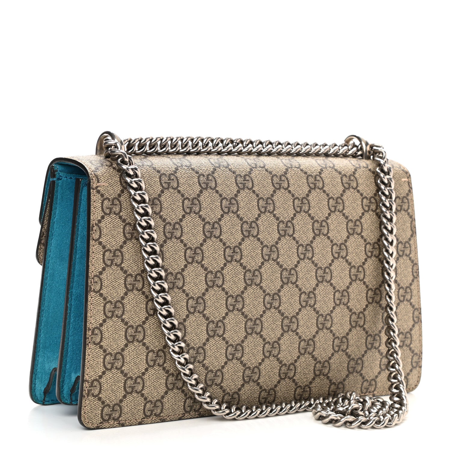 Gucci GG Supreme Monogram Small Dionysus Shoulder Bag Bright Turquoise 3 of 10