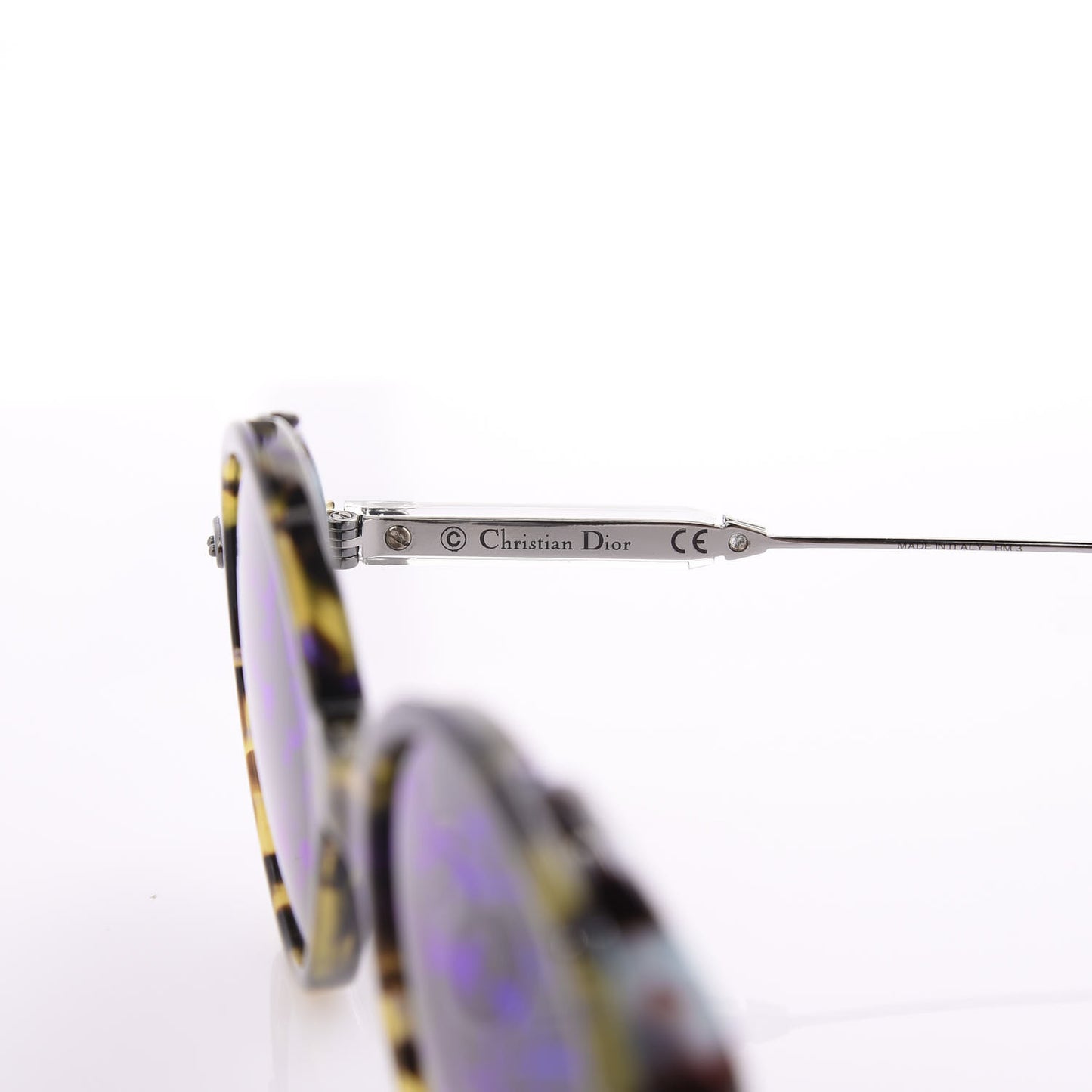 Acetate Leaf Print Umbrage Round Sunglasses Green Foliage