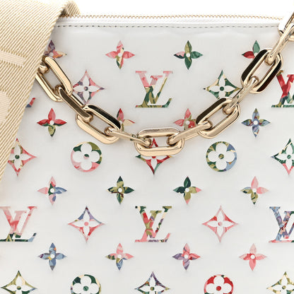 Louis Vuitton Lambskin Embossed Monogram LV Garden Coussin PM Cream 9 of 11