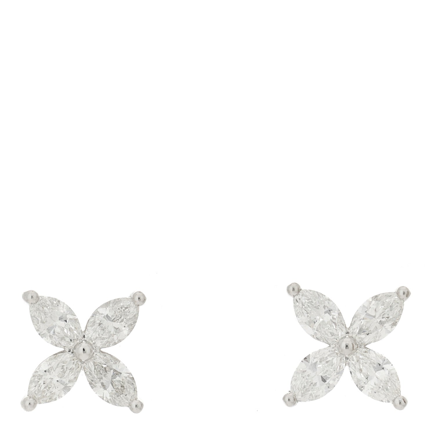 Tiffany Platinum Diamond Large Victoria Earrings 1 of 5