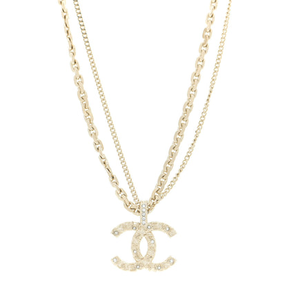Chanel Crystal CC Multi Strand Chain Necklace Gold 1 of 6