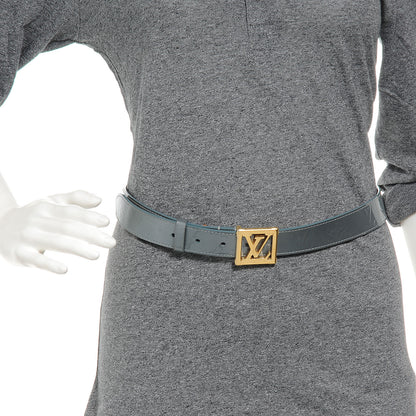 Louis Vuitton Vernis LV Frame Belt 80 32 Givre 2 of 5