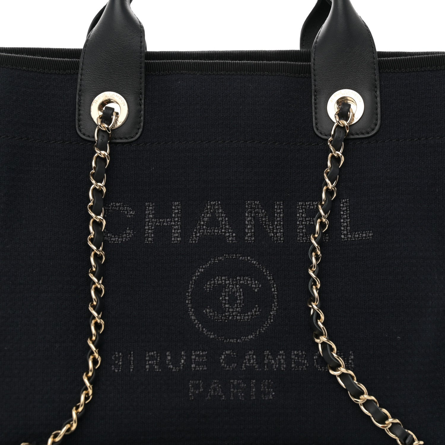 Chanel Mixed Fibers Small Deauville Tote Black 9 of 11