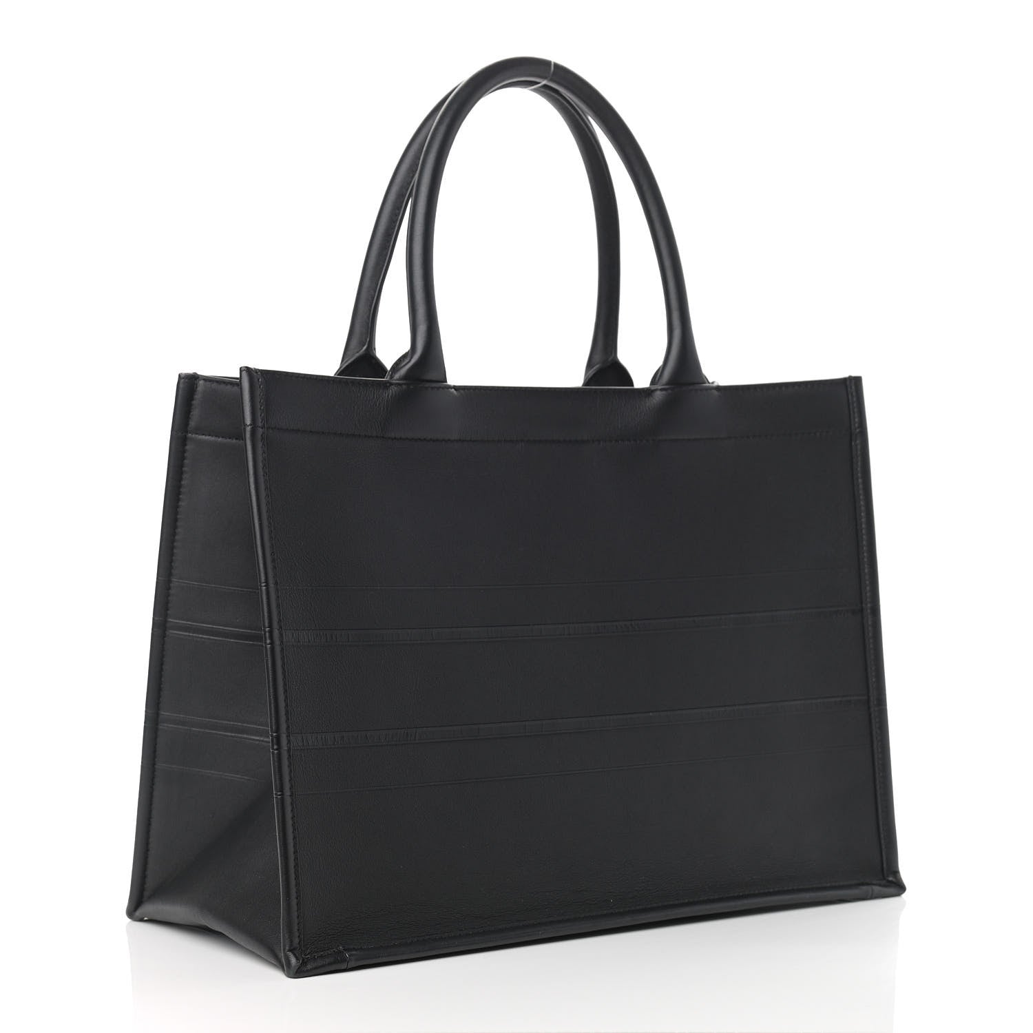 Christian Dior Calfskin Embossed Medium Book Tote Black 2 of 9
