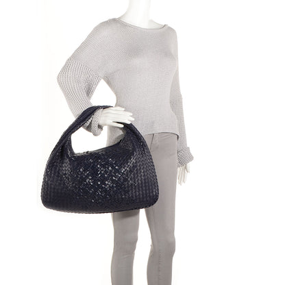Bottega Veneta Nappa Intrecciato Large Veneta Plisse Hobo Ink 2 of 9