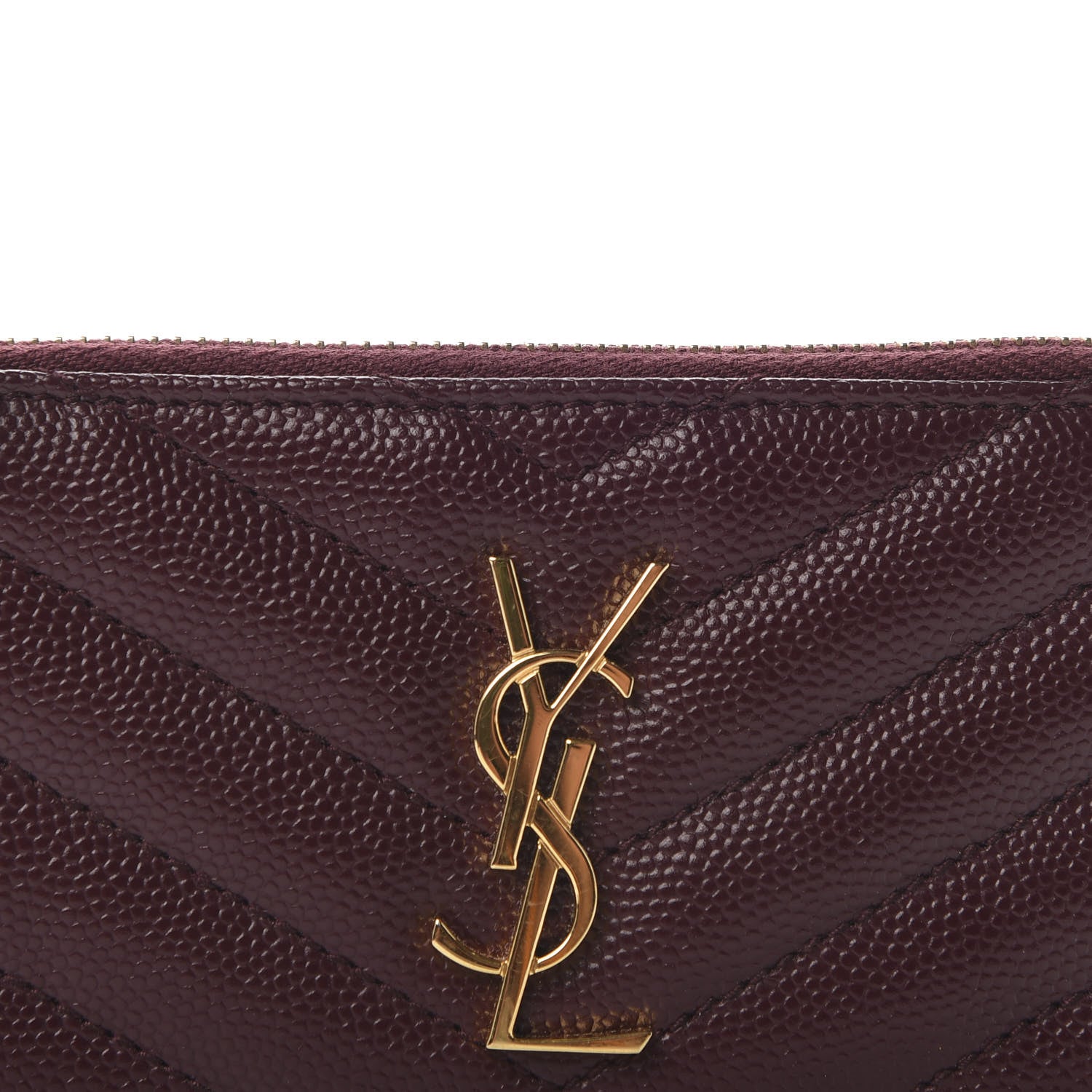 Saint Laurent Monogram Grain de Poudre 5 Fragments Zip Pouch Card Holder Rouge Legion 10 of 11