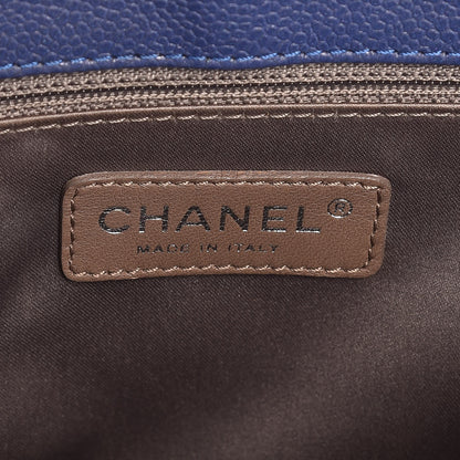 Chanel Caviar Quilted Grand Shopping Tote GST Dark Blue 6 of 9