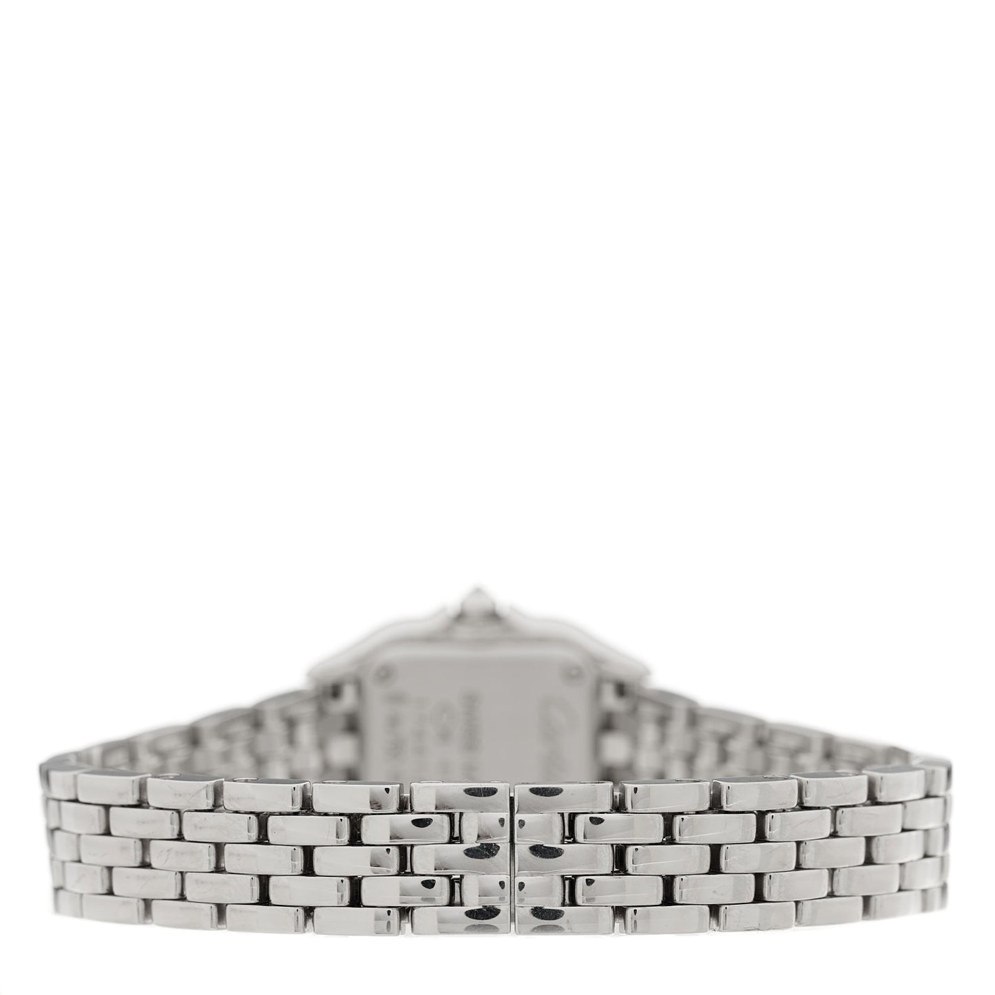 18K White Gold Diamond Bezel 21mm Double Row Panthere Quartz Watch