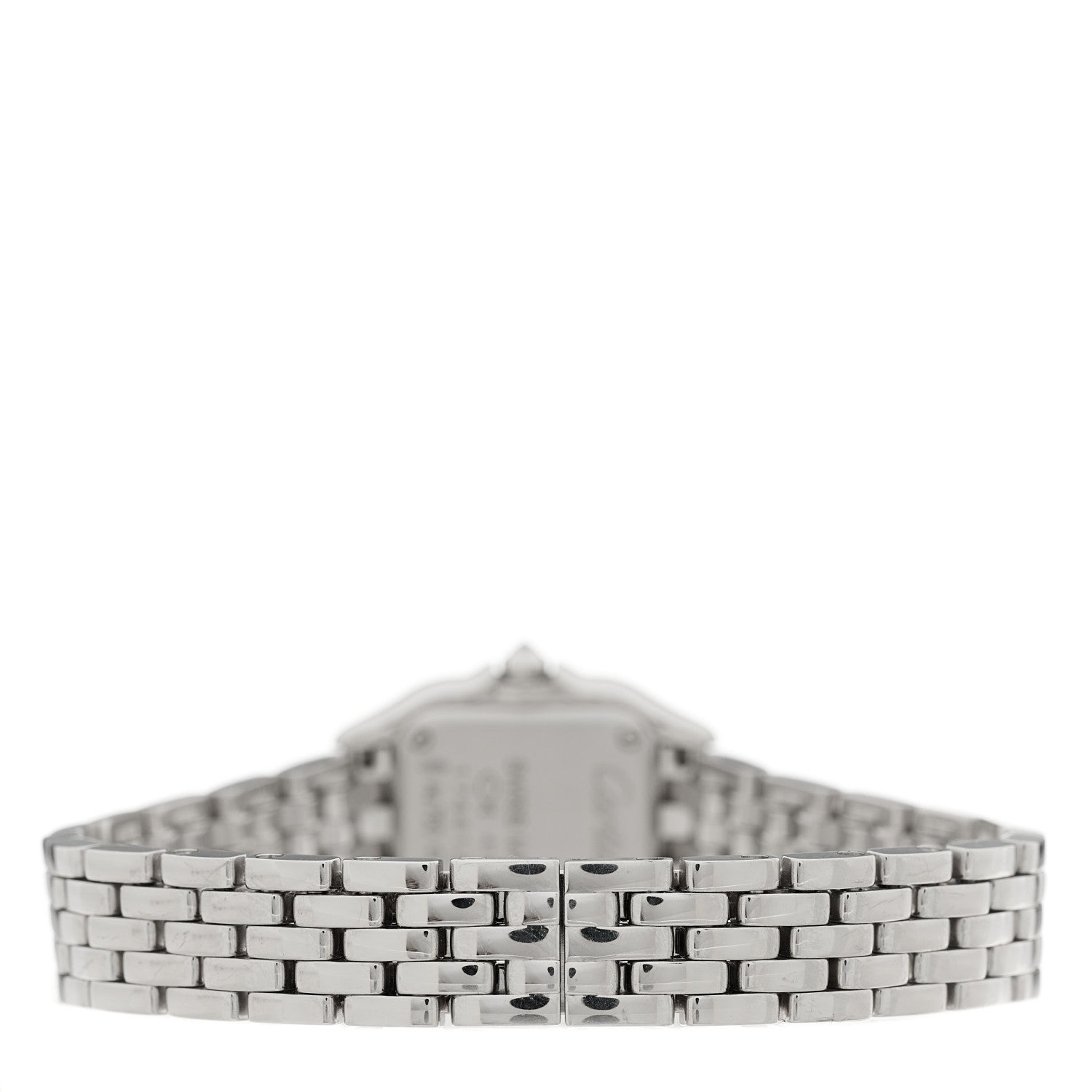 Cartier 18K White Gold Diamond Bezel 21mm Double Row Panthere Quartz Watch 3 of 5