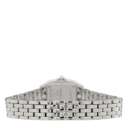 Cartier 18K White Gold Diamond Bezel 21mm Double Row Panthere Quartz Watch 3 of 5