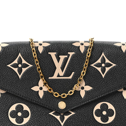 Louis Vuitton Empreinte Monogram Giant Felicie Pochette Black Beige 8 of 10