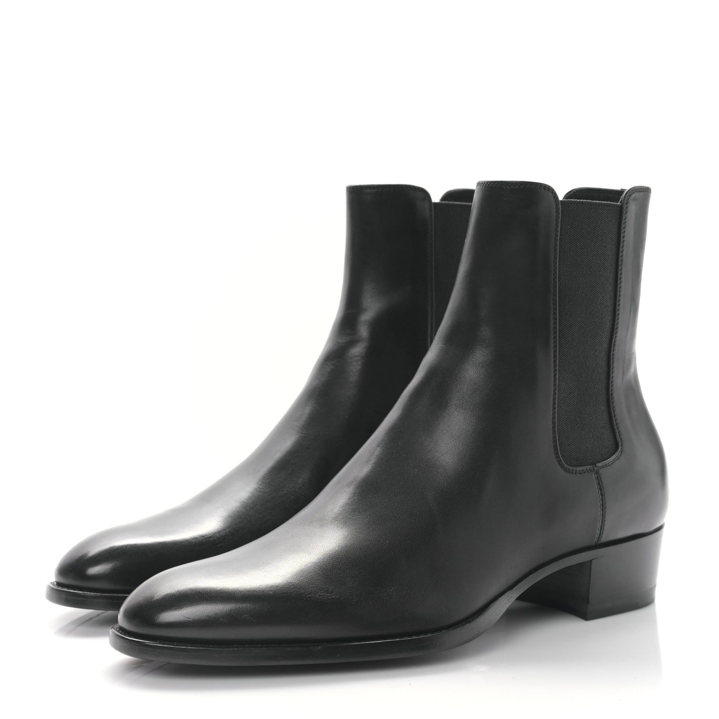 Calfskin Mens Wyatt Chelsea Boots 39 Black