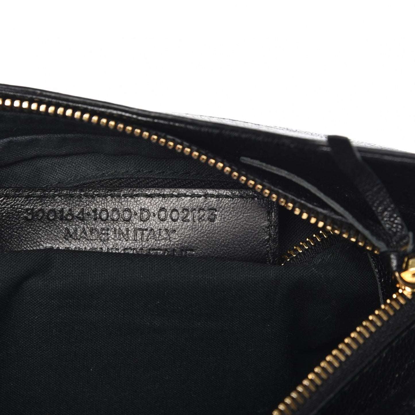 Chevre Gold Metallic Edge Hardware Hip Black