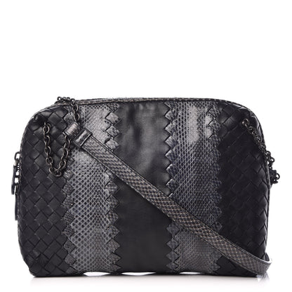 Bottega Veneta Nappa Intrecciato Ayers Crossbody Pillow Messenger Grey 8 of 17