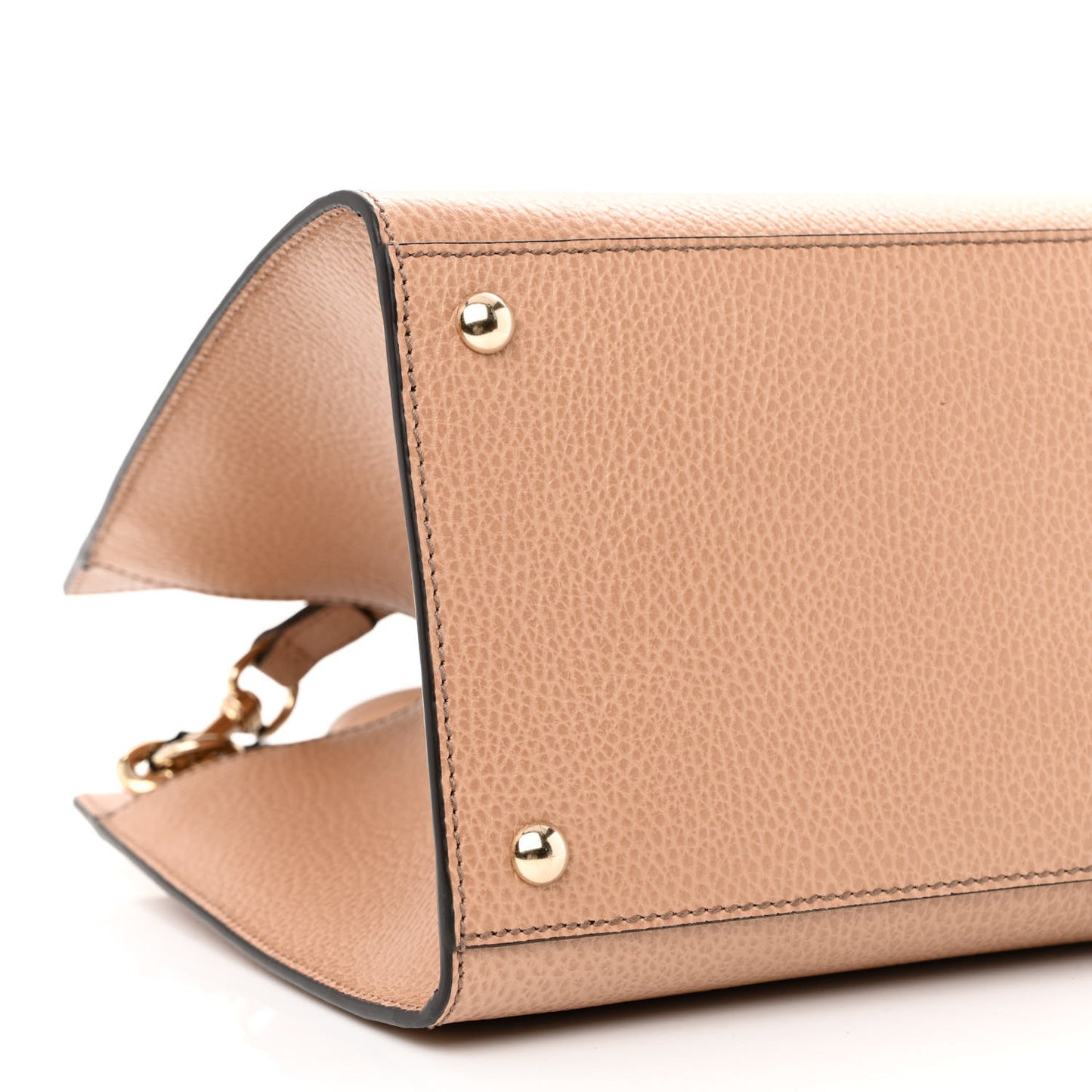 Pebbled Calfskin Medium Soho Top Handle Satchel Beige