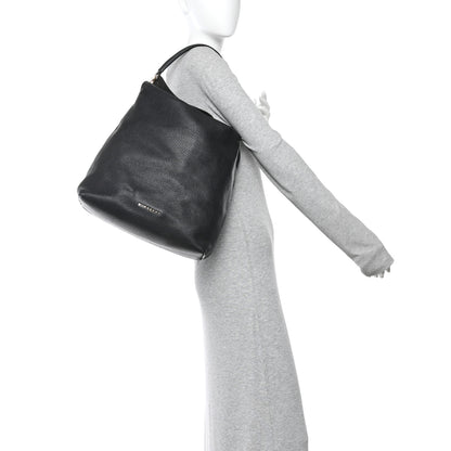 Burberry Grainy Calfskin Medium Cale Hobo Black 2 of 10
