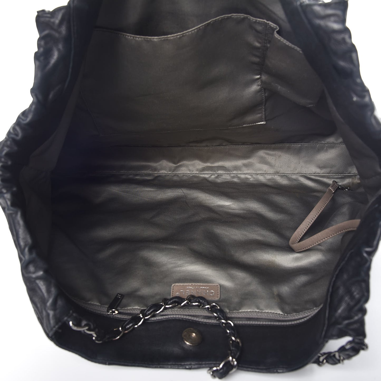 Patent Patchwork Large Brooklyn Tote Black
