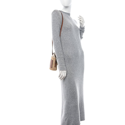 Loewe Calfskin Raffia Paulas Ibiza Bucket Bag Natural Tan 2 of 11