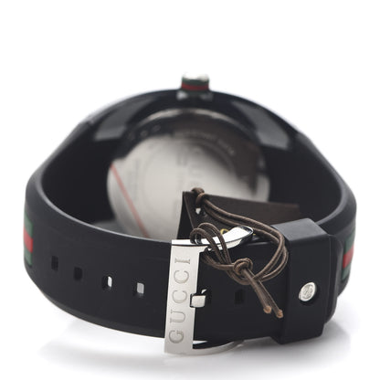 Gucci Stainless Steel Rubber 46mm Sync Web Quartz Watch Black 4 of 5