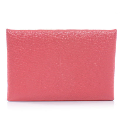 Hermes Chevre Mysore Calvi Card Case Rose Lipstick 1 of 7