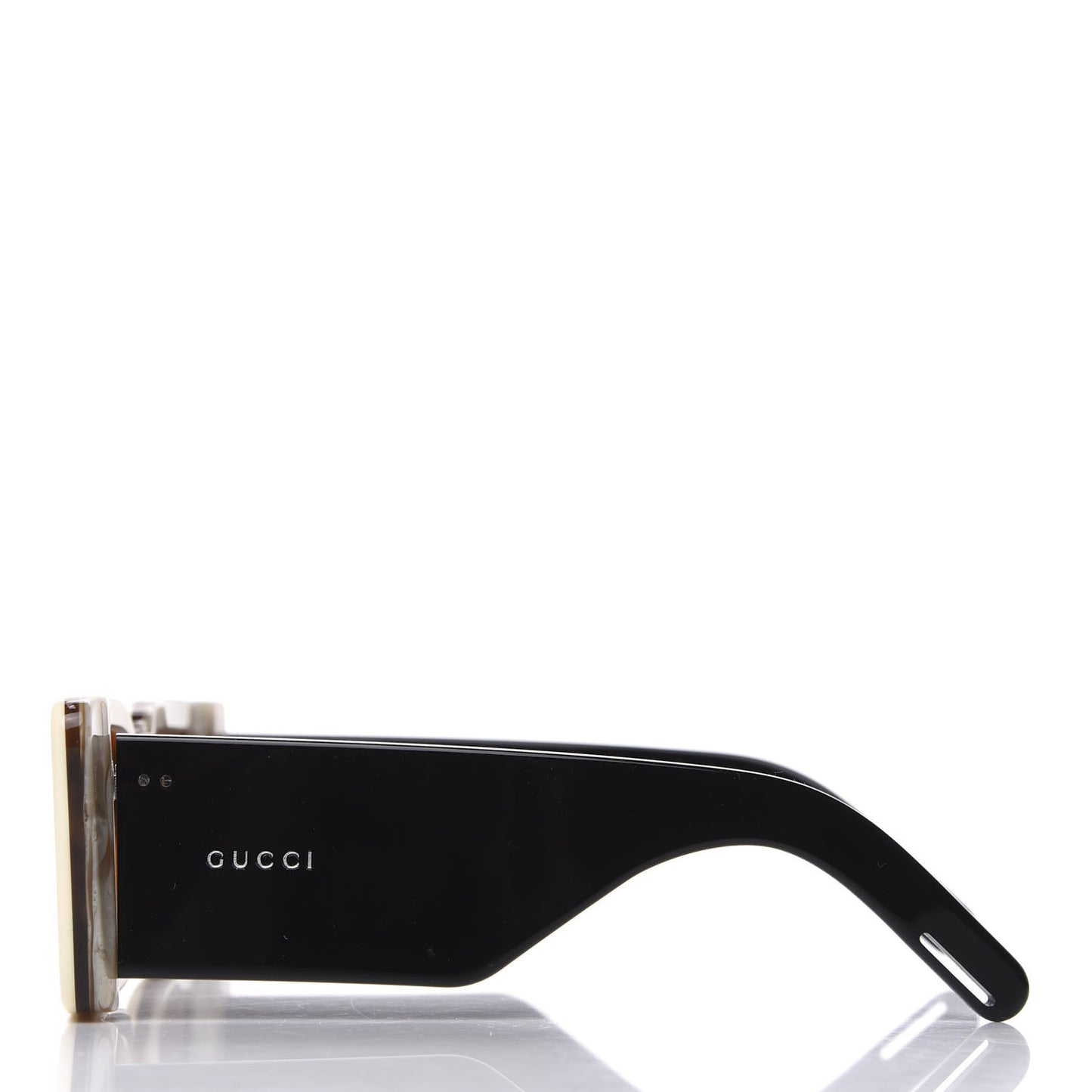Acetate Rectangular Flap GG0543S Sunglasses White Black