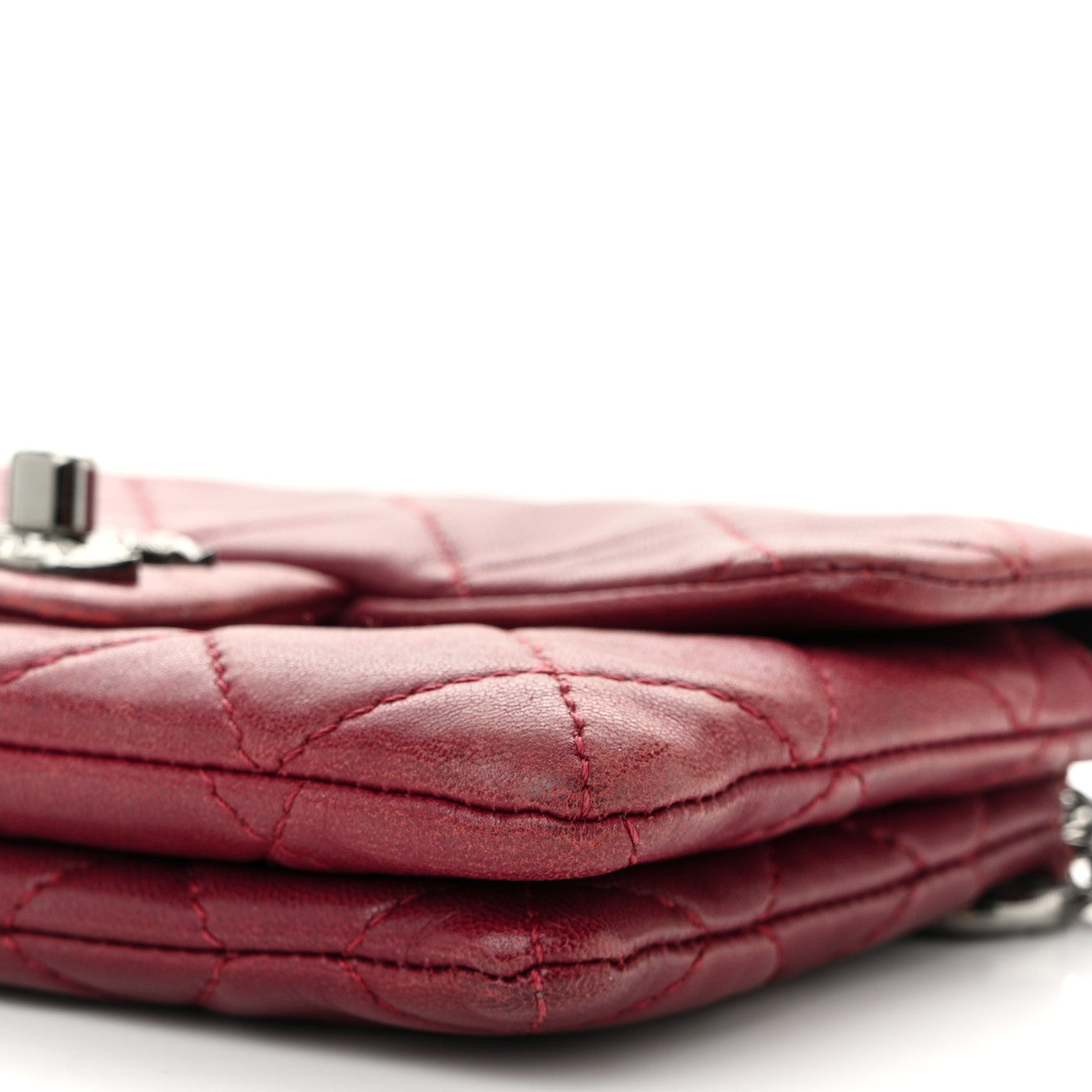 Chanel Lambskin Quilted Mini Mineral Nights Flap Crossbody Bag Dark Red 10 of 12