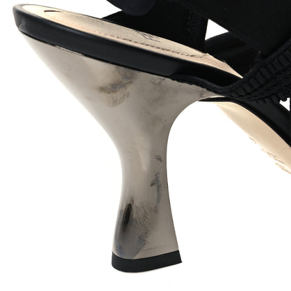 Fendi X JOSHUA VIDES Mesh Sequin Floral Embroidered Colibri 85mm Slingback Pumps 40 Black 8 of 8