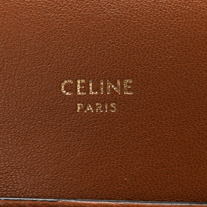 Celine Triomphe Canvas Lambskin Phone Pouch With Flap Tan 6 of 9