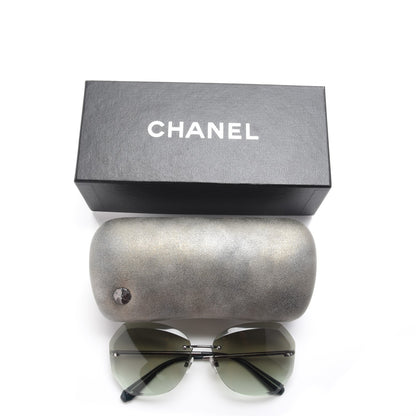 Chanel Metal Spring Round Sunglasses 4220 Gunmetal Green 8 of 8
