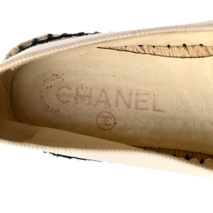 Chanel Fabric Biarritz CC Espadrilles 37 Beige Black 8 of 13