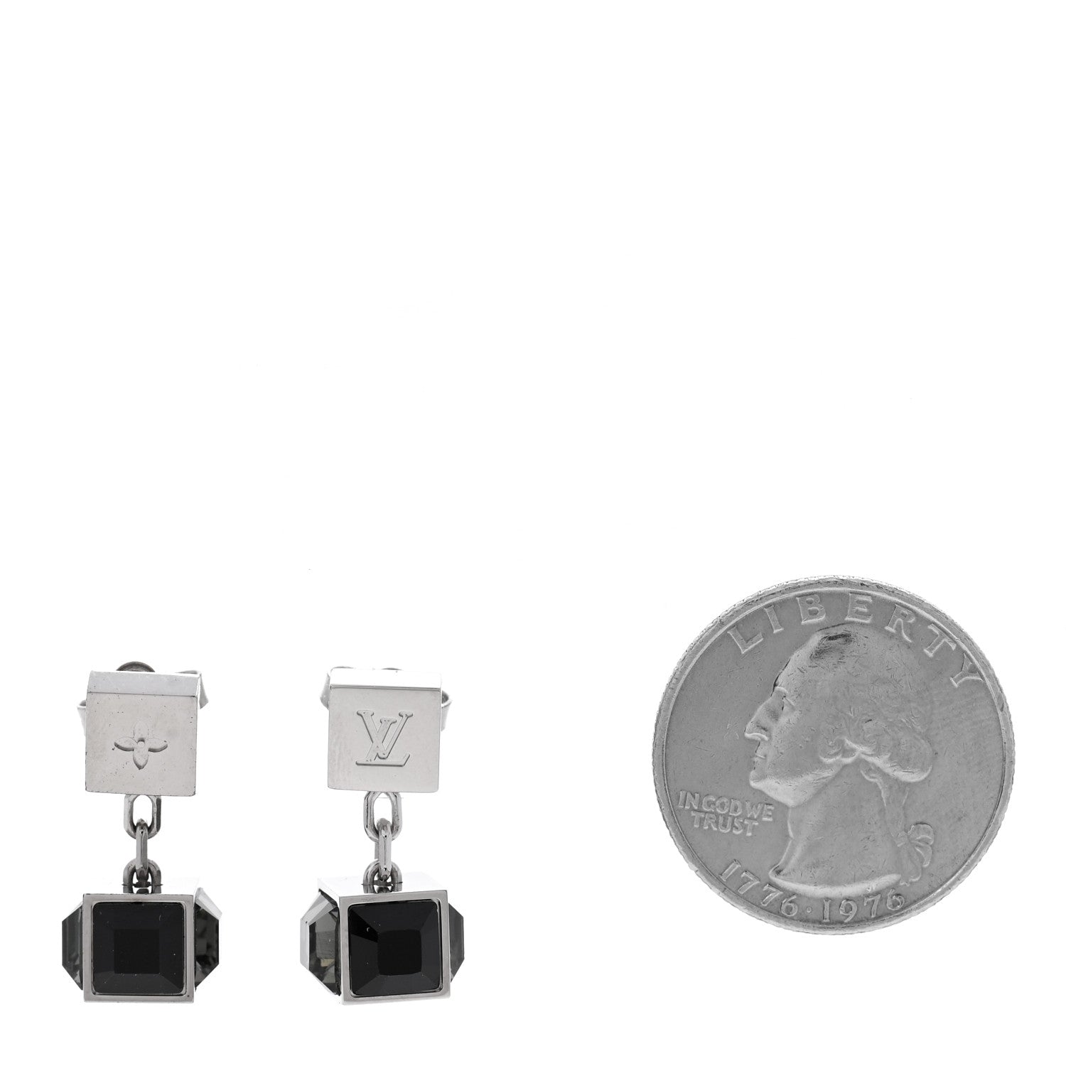 Louis Vuitton Swarovski Gamble Earring Silver 2 of 4