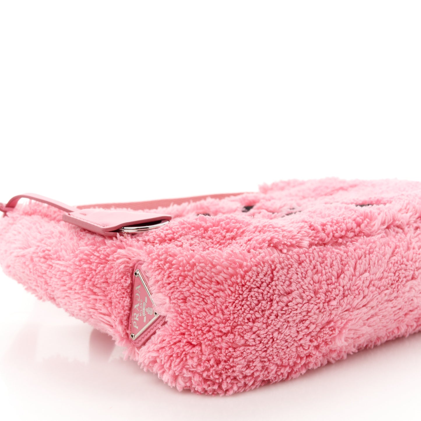 Terry Cloth Mini Re-Edition 2000 Bag Petalo Black