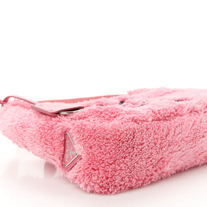 Prada Terry Cloth Mini Re-Edition 2000 Bag Petalo Black 9 of 10