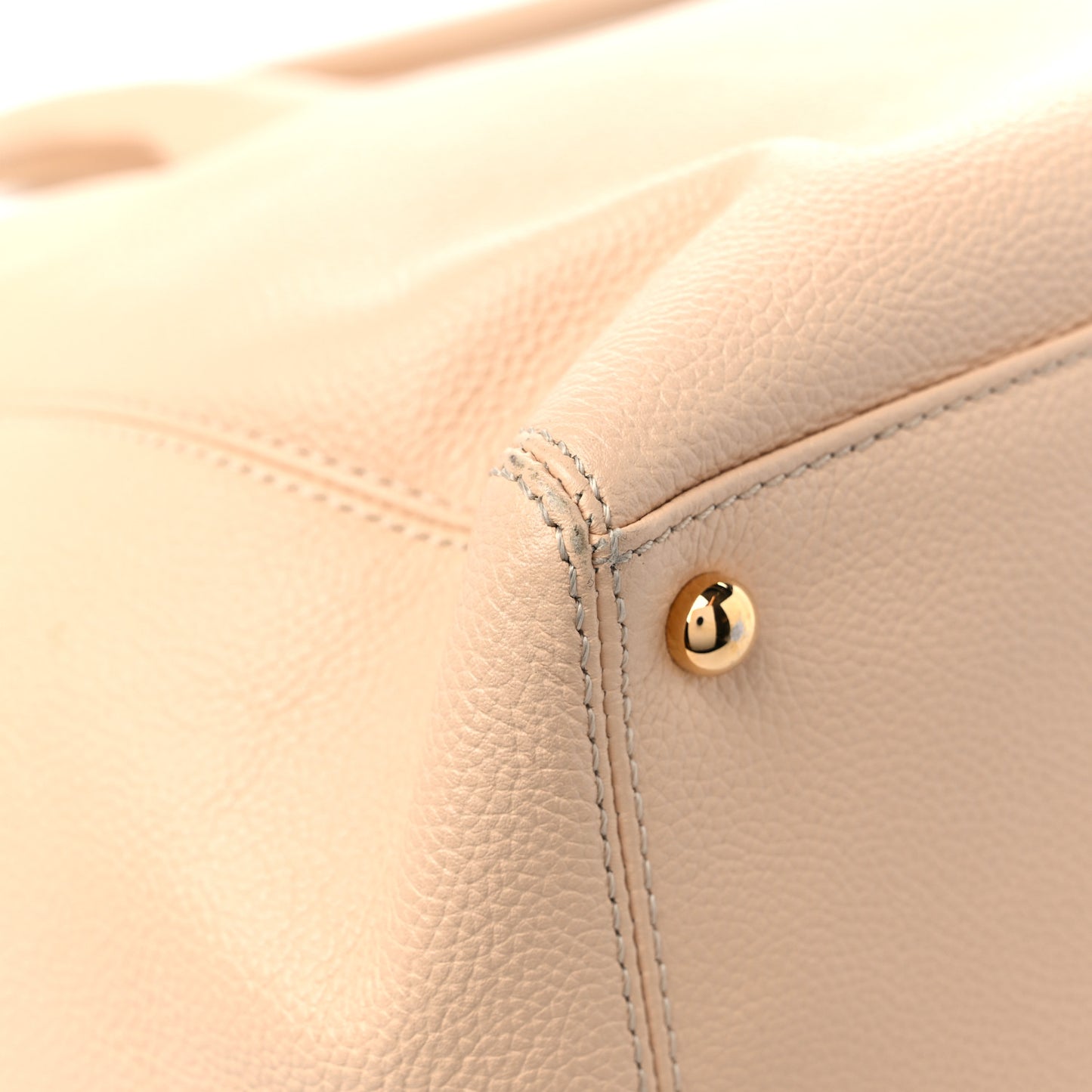 Calfskin Cerf Executive Shopper Tote Beige